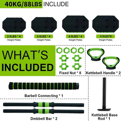 4 in 1 Adjustable Dumbbell Set