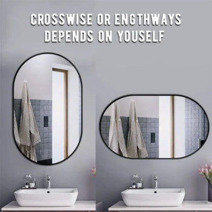 Black Framed Wall Bathroom Accent Vanity Mirror