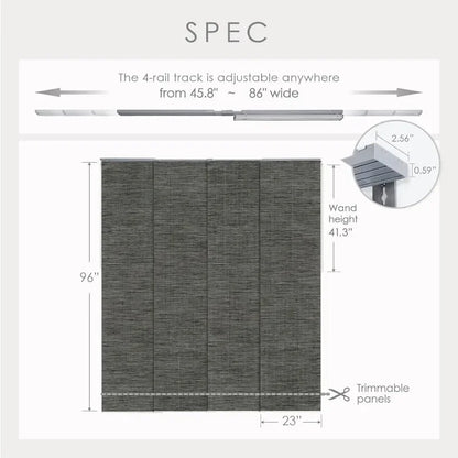 New 99.99% Blackout Adjustable Sliding Vertical Blinds