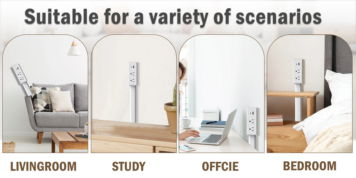 3 Style Retractable Sockets Adjustable Electrical Outlet Extender
