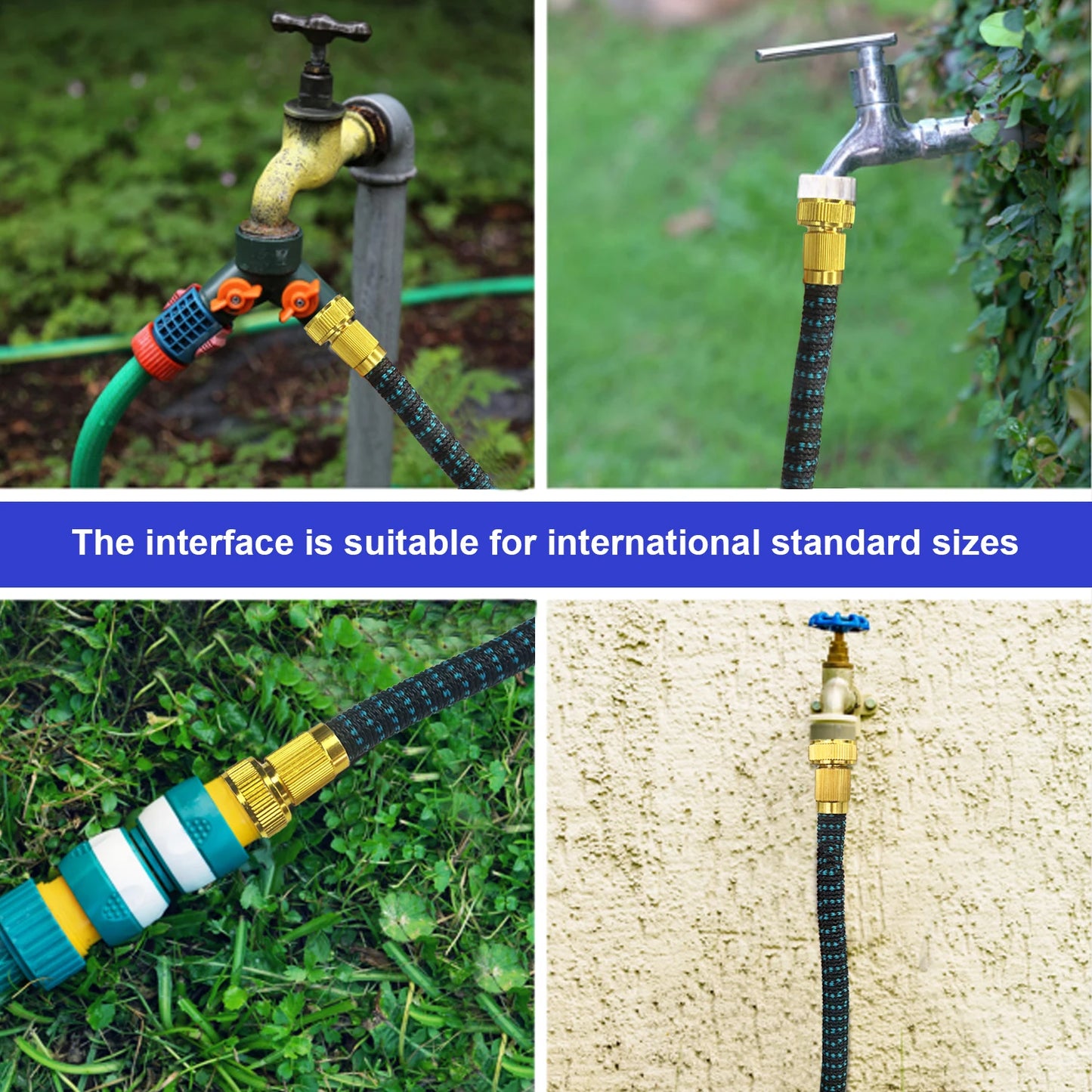 Expandable Garden Hose 3/4 in. x 50 ft. with 7 Function Spray Nozzle