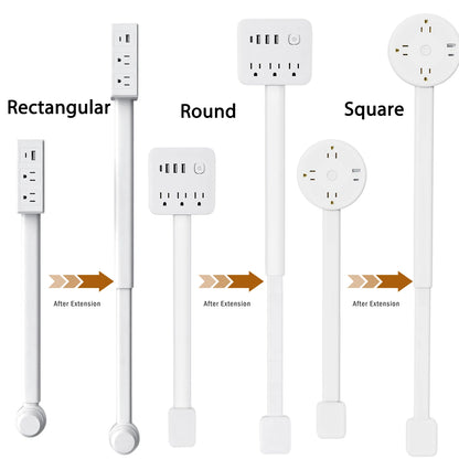 3 Style Retractable Sockets Adjustable Electrical Outlet Extender