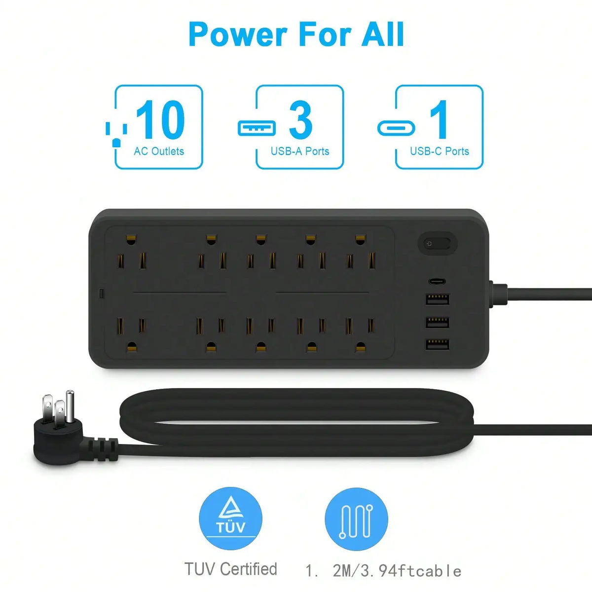 Power Strip Surge Protector 14 in 1 Multi Outlet Extender