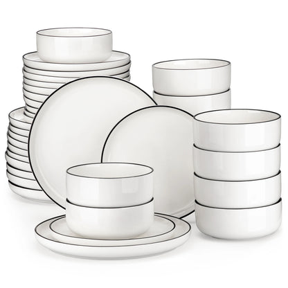 18/36-Piece Ceramic Plate Porcelain Dinnerware Set