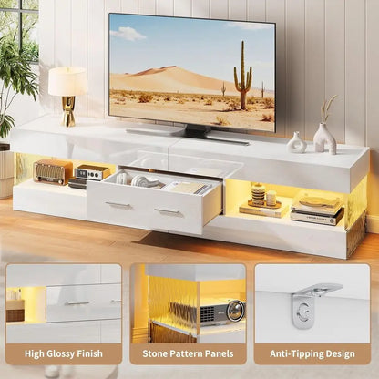 High Gloss LED Entertainment Center Stand