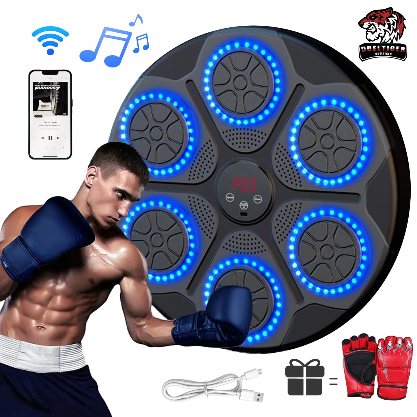 New Music Boxing Machine Trainer Punching Equipment