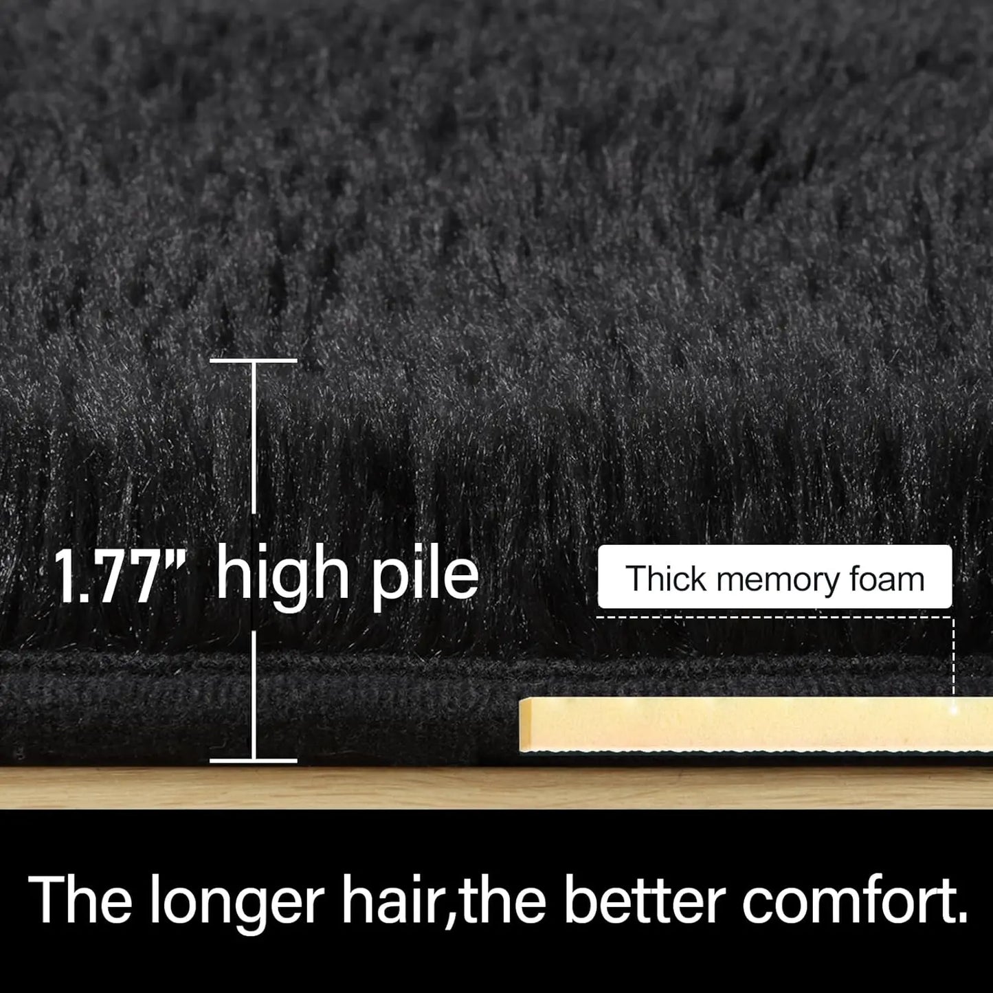 Fluffy Non-Slip Rugs for Hardwood Floors Room Decor