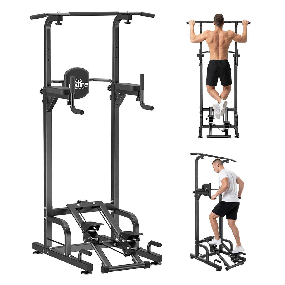 Multifunctional Power Tower Pull Up Dip Station