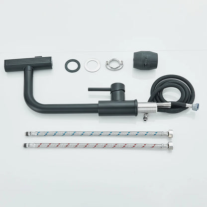 Pull Out Rotation Waterfall Sprayer Sink Mixer