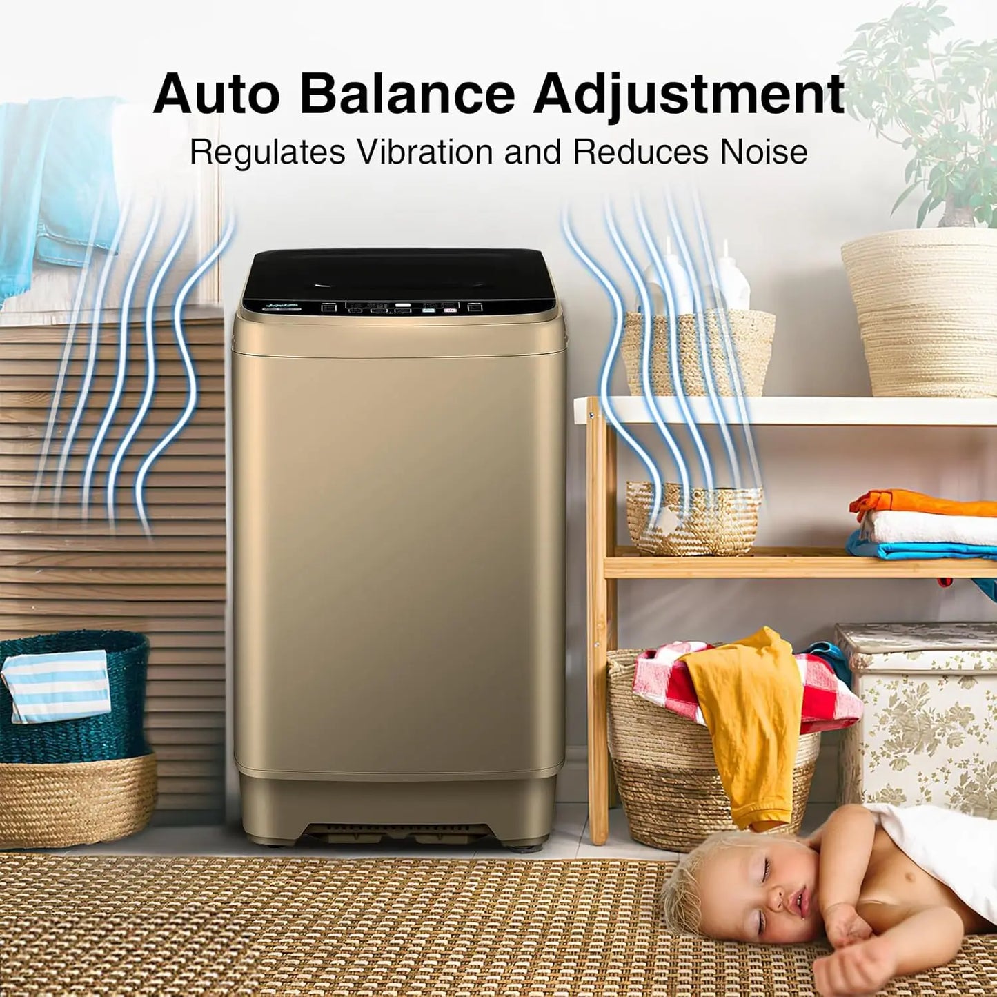 2.3 Cu. Ft. Customizable Portable Washing Machine Program