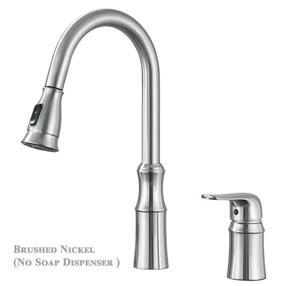 Matte Black Kitchen Sink Faucet with Pull Down Sprayer