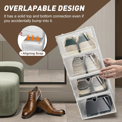 20pcs Shoes Transparent Cabinet Organizer