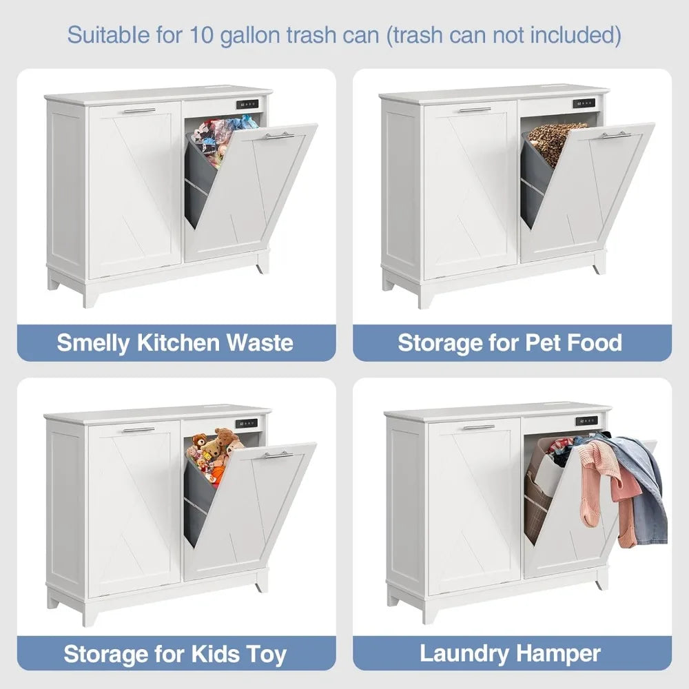 10 Gallon Recycling Double Tilt Out Trash Cabinet