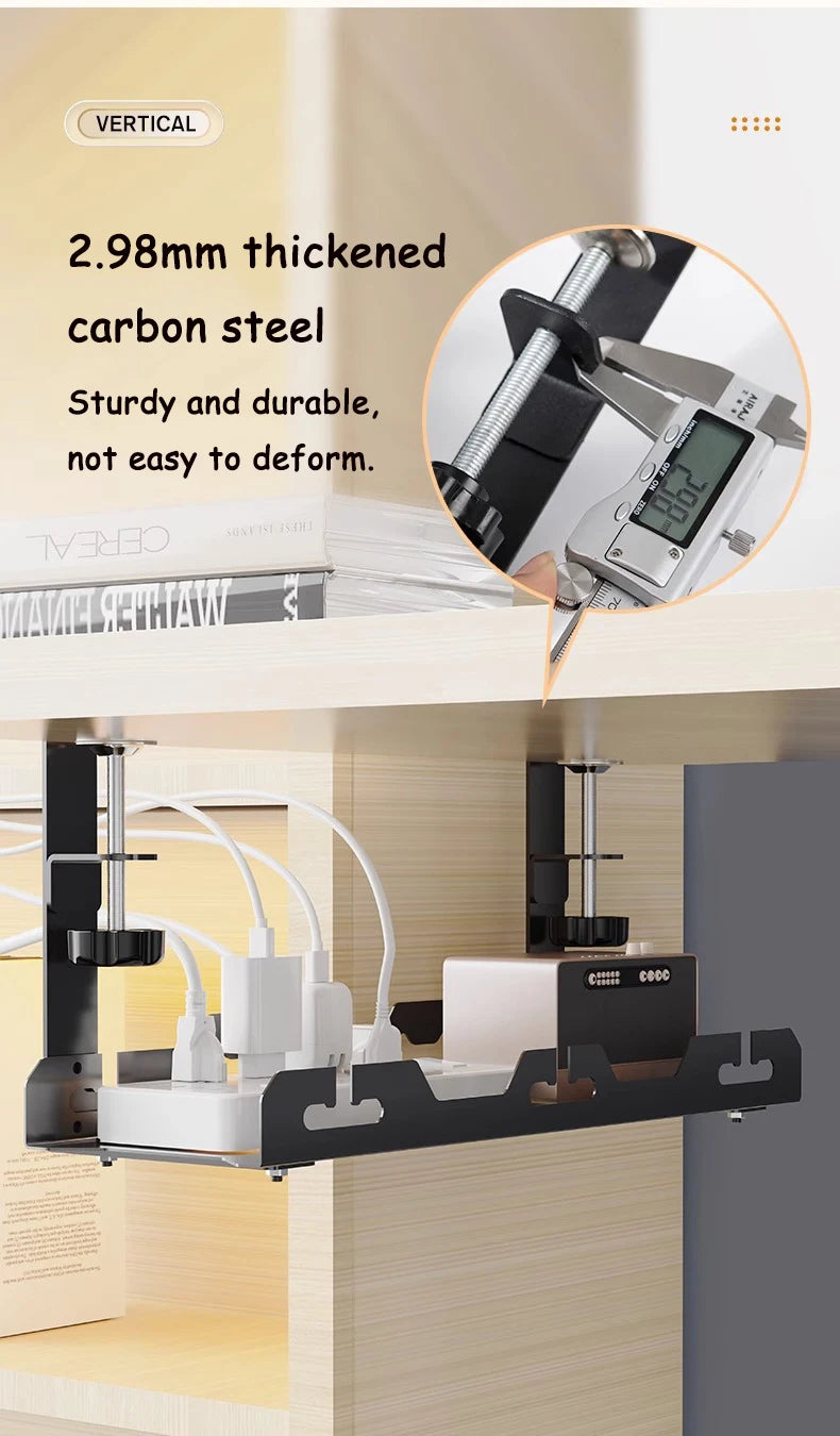 Telescopic Under Table Storage Rack Organizer