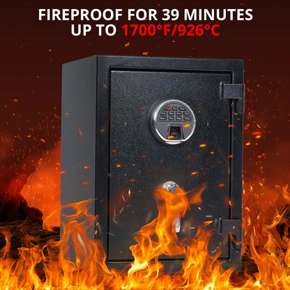 Fireproof and Waterproof Safe Box with Programmable Keypad