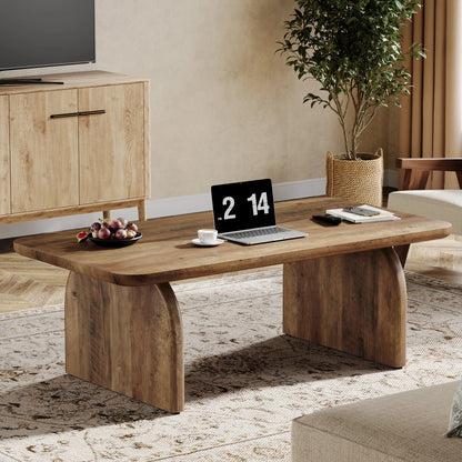 47.24-Inch Tribesigns Farmhouse Rectangular Coffee Table
