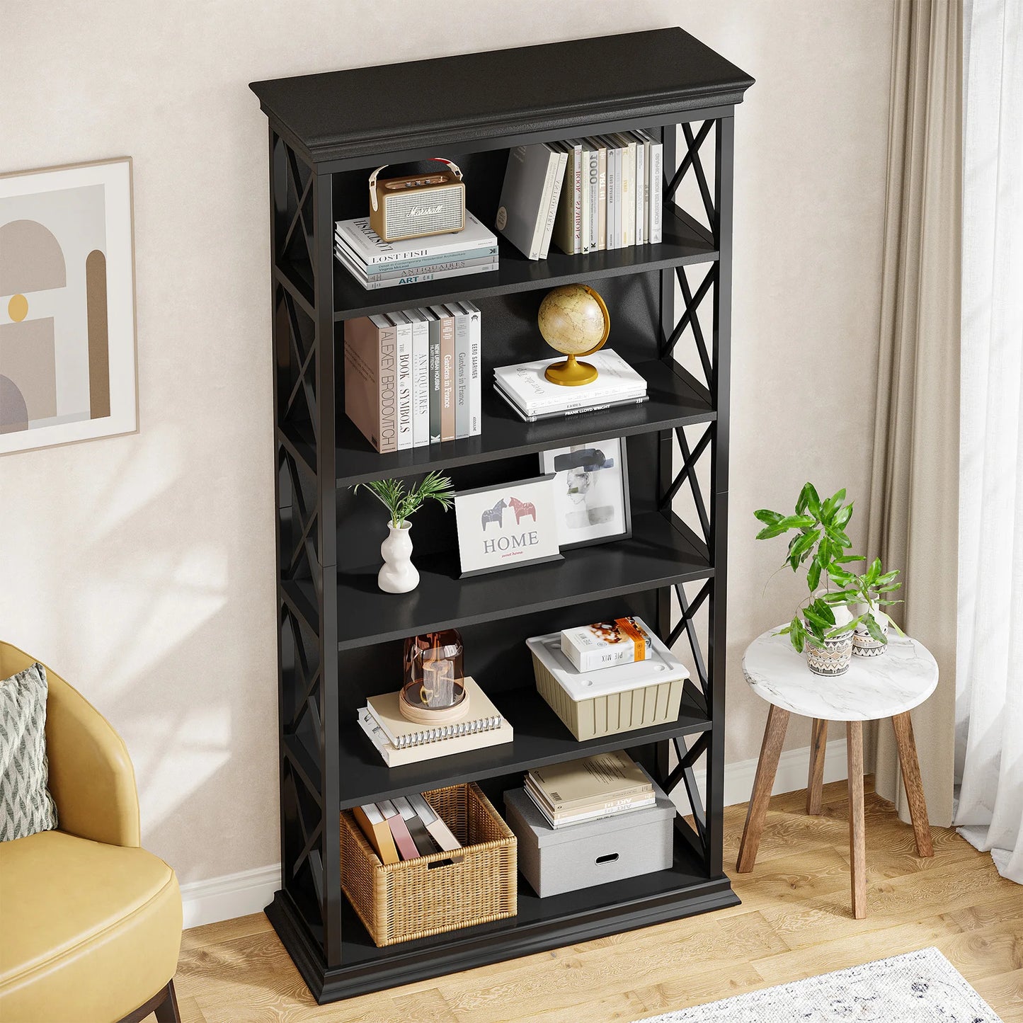 71 Inches Industrial Bookshelf