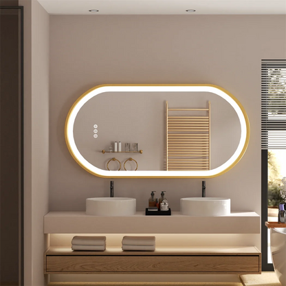 Luxury Oval Led Illuminated Bathroom Mirror