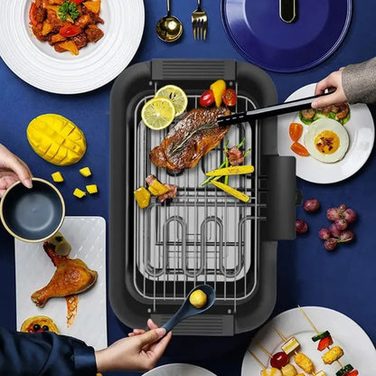 Electric Portable Smokeless Barbecue Grill Pan