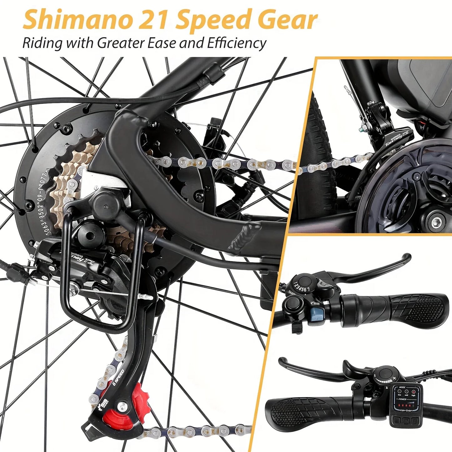 27.5" Electric Bike for Adults with Cruise Control