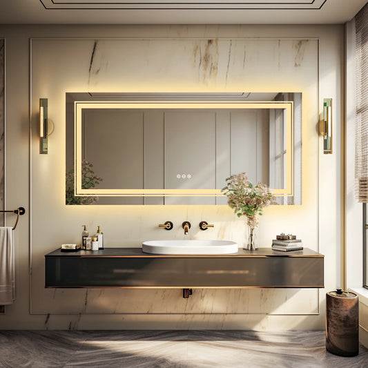 40x24 Inch LED Mirror with Front Light and Backlit
