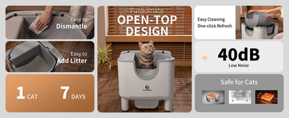 F6 Self-Cleaning Litter Box with Odor Control