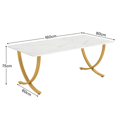 63-Inch Rectangular Dining Table for 4 to 6 people