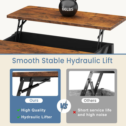 31.5IN Wood Lift Top Coffee Table