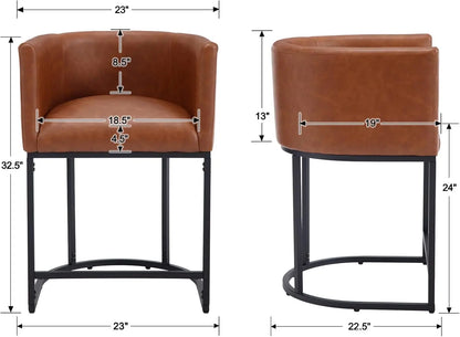 24" Leather Island Barstools