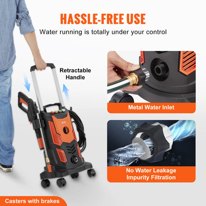 Electric Pressure Washer Power with Quick Connect Nozzles