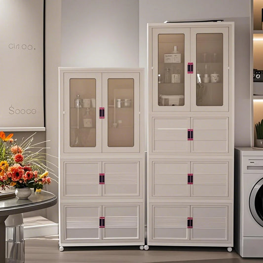 27.56 Inch 3pcs Folding Wardrobe Hanging Locker