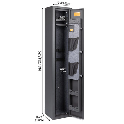 Mustak 3-8 Rifles Gun Safe for Home with Fingerprint/Keypad