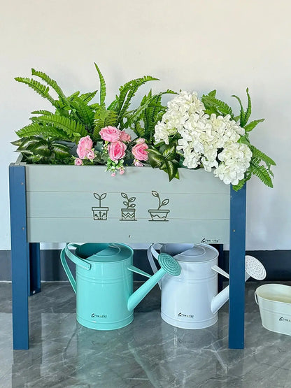 1pc Raised Garden Bed with Elevated Wooden Planter Box