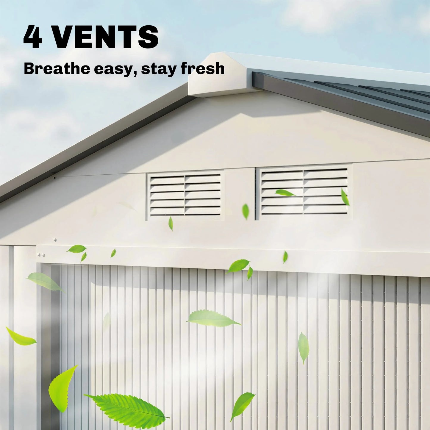 7' x 4' Outdoor Steel Tool Garden Shed Organizer