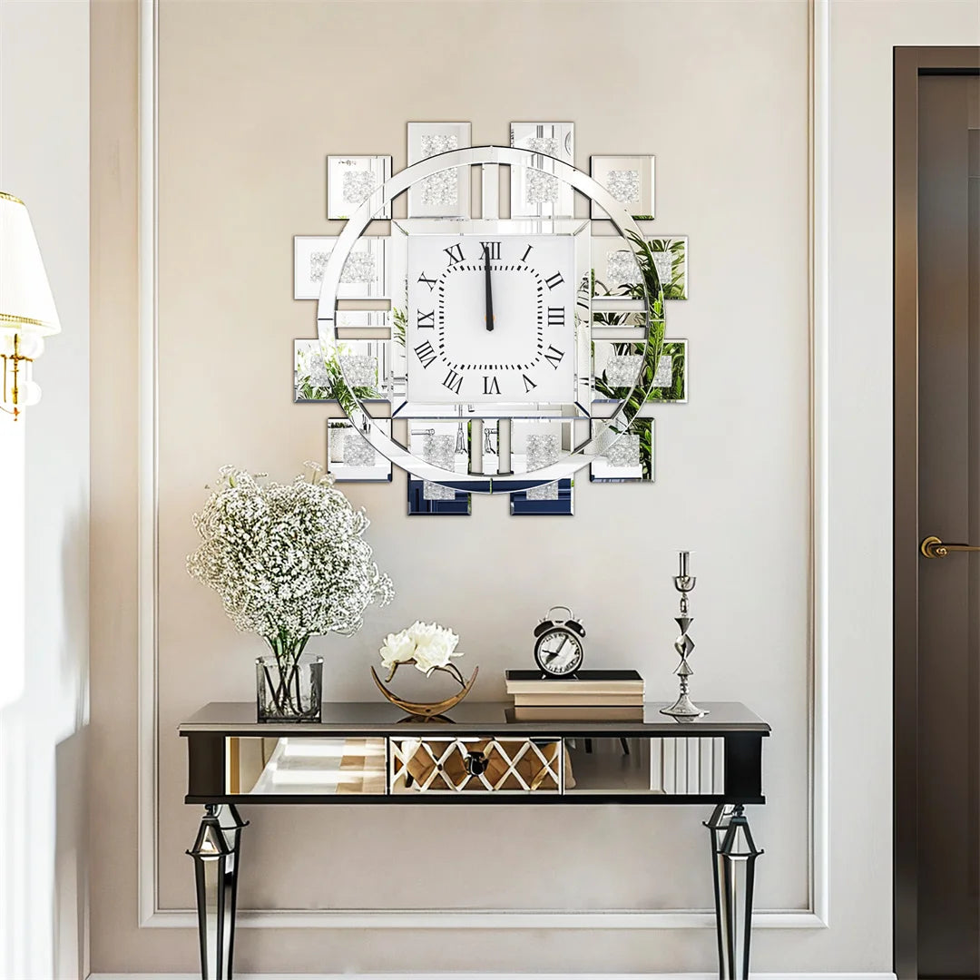 60CM Decorative Wall Clock Inlay Battery Operated