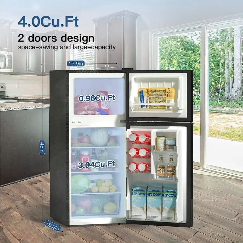 4.0 Cu.Ft Small Refrigerator with Freezer, for Dorms, and Offices