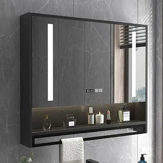 Medicine cabinet with HD mirror and anti-fog