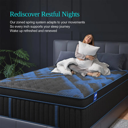 14" Gel Memory Foam Hybrid Pocket Spring Mattress