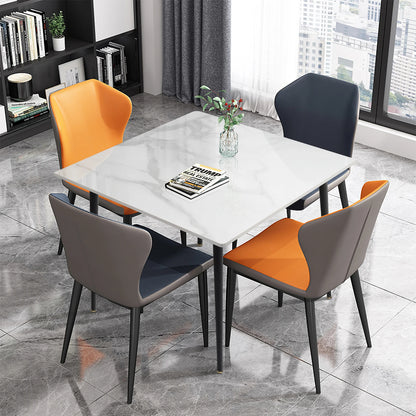 Dining Table Stone Top with Metal Frame