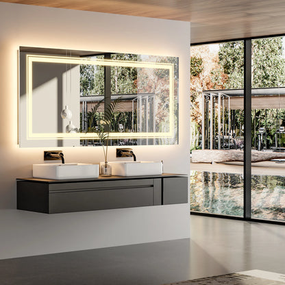 40x24 Inch LED Mirror with Front Light and Backlit