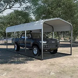 10' x 15' Heavy Duty Metal Carport Kit with Metal Roof