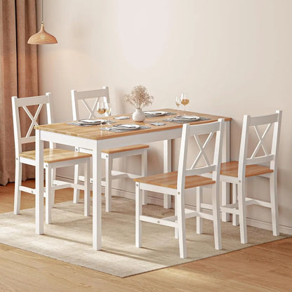 Dining Table Set with 4 Chairs