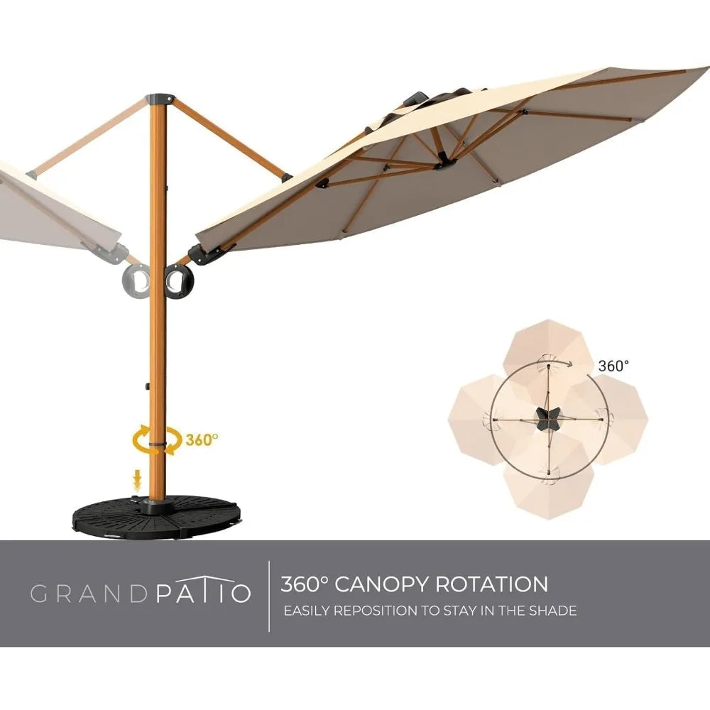 10FT Patio Offset Umbrella for Patio, Garden, Deck