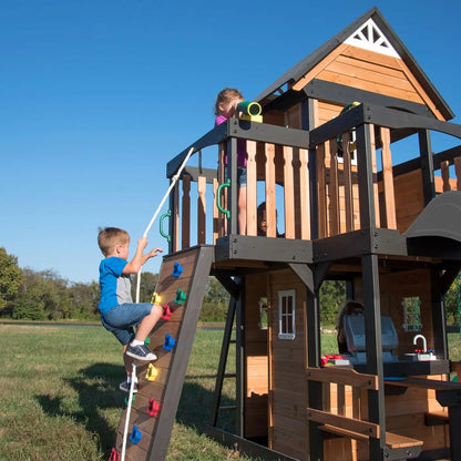 Canyon Creek Cedar Wood Swing Set with Clubhouse