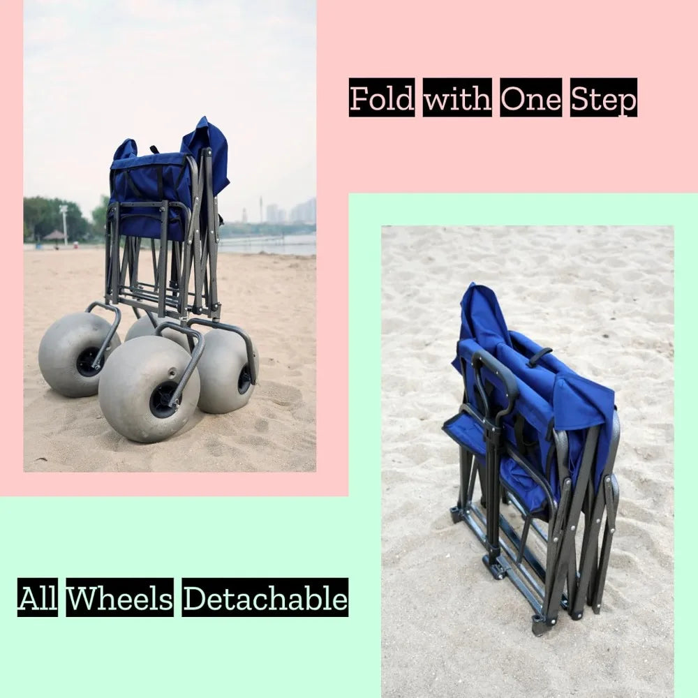 Beach Wagon with 13'' Big Inflatable Tires