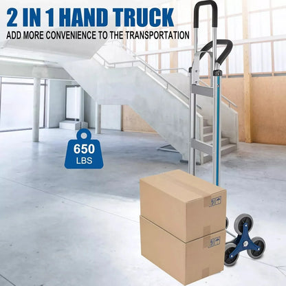 2in1 Heavy-Duty Hand Truck Dolly with Adjustable Handle