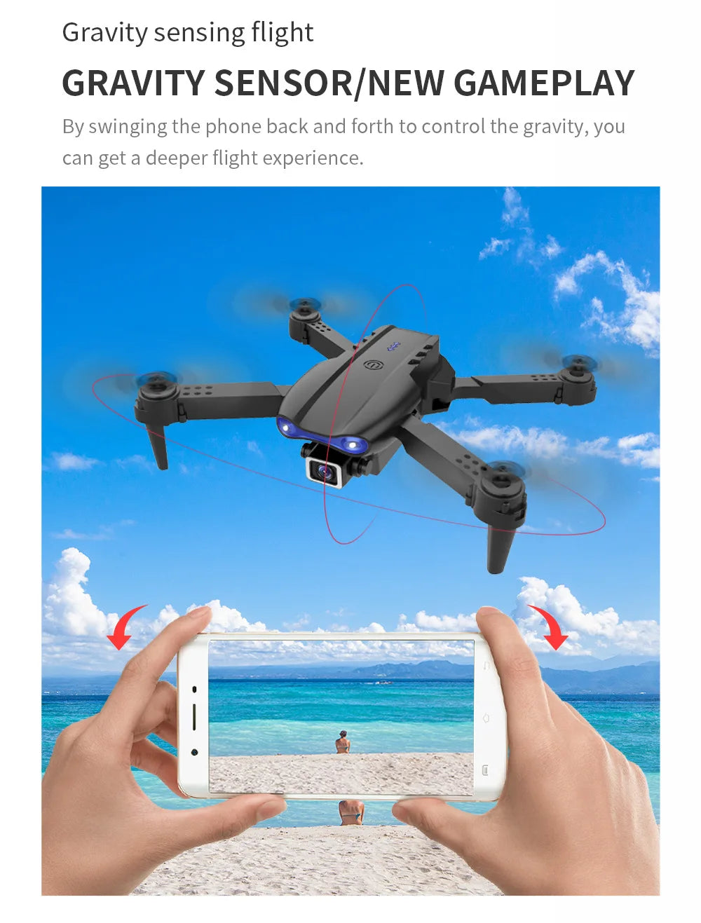 HD Dual Camera E99 Pro RC Mini Drone 4K With Wi-Fi 1080P 720P