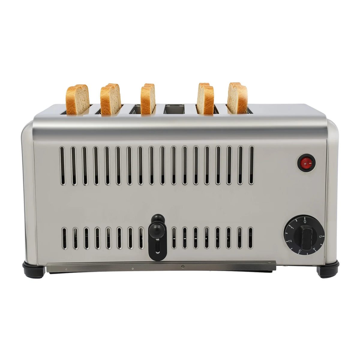 6 Slice Wide Slot Stainless Steel Toaster