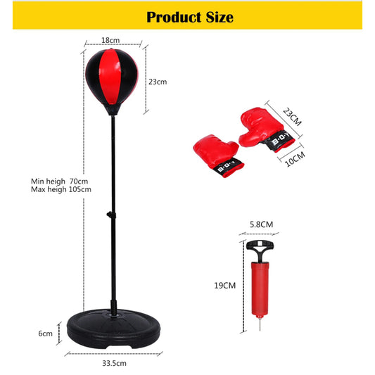 Children Adjustable Height Boxing Set