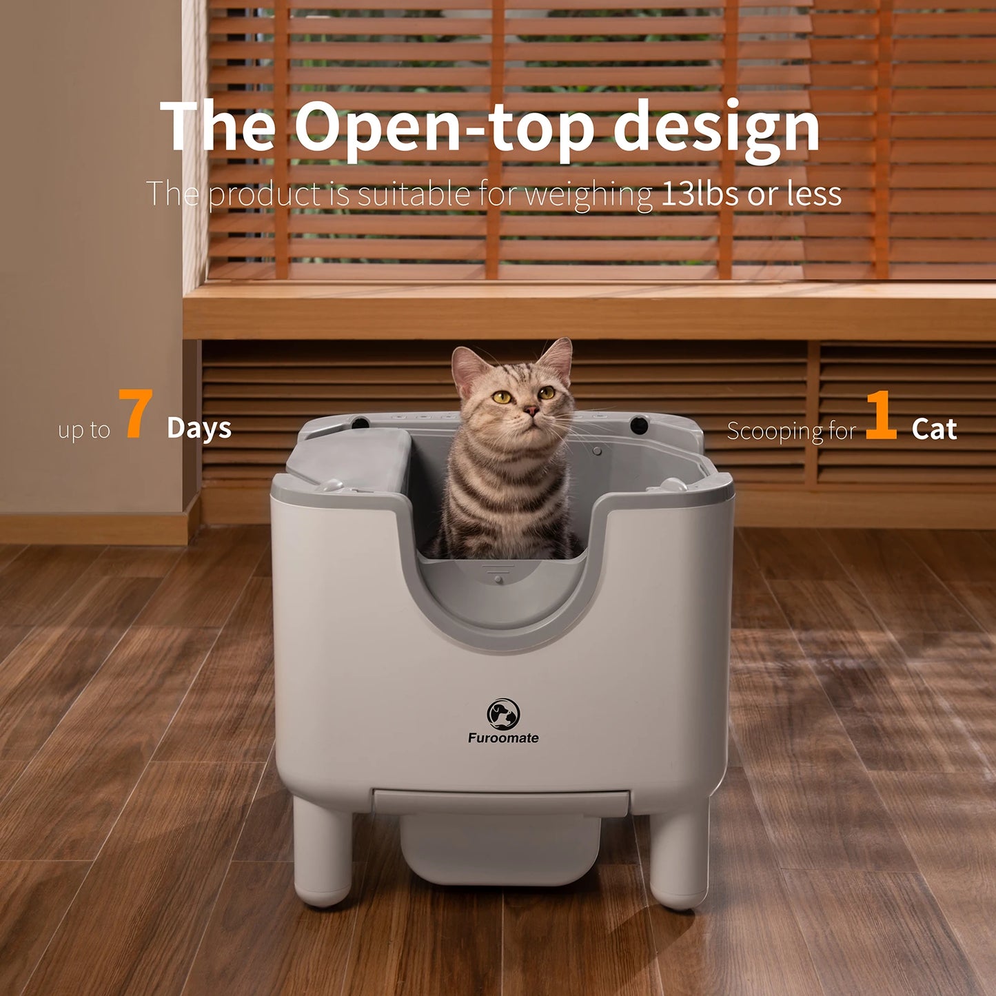 F6 Self-Cleaning Litter Box with Odor Control